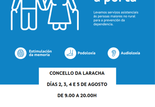 O Programa “Coidados Porta a Porta” estará na Laracha do 2 ao 5 de agosto