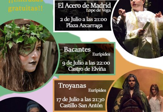 O Concello e a compañía Noite Bohemia levan o teatro clásico a lugares icónicos da Coruña