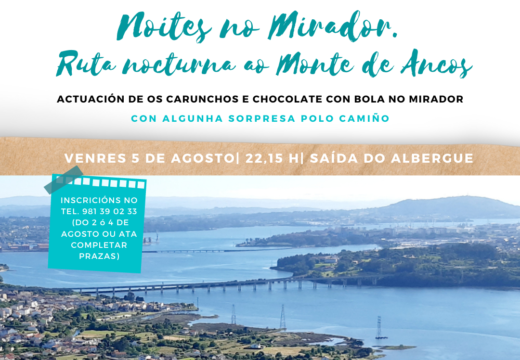 O Concello organiza este venres “Noites no Mirador. Ruta nocturna ao Monte de Ancos”