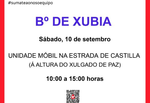 Unha unidade móbil para a doazón de sangue desprazarase este sábado á cidade