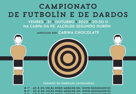 A Pobra impulsa un Campionato de Futbolín e de Dardos para a mocidade