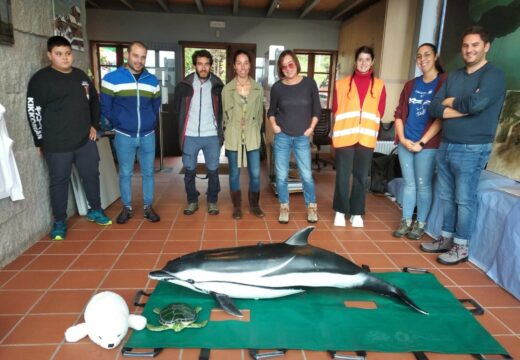 A Pobra acolleu un simulacro de rescate de animais mariños