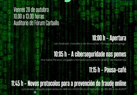 O Concello de Carballo aborda o problema da seguridade informática cun seminario sobre intelixencia empresarial e ciberseguridade