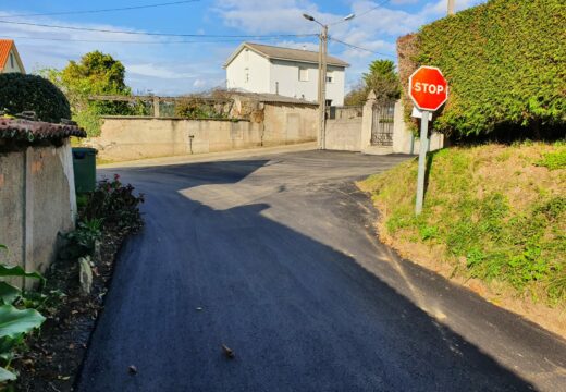 Finalizados os traballos de pavimentación da vía de Carantoña a Aldea Lameira