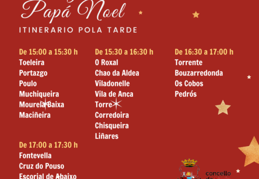 O Concello de Neda volverá a organizar este ano a Cabalgata de Papá Noel tentando cubrir o máximo posible do territorio municipal