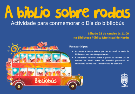 Aberto o prazo de inscrición na actividade infantil “A Biblio sobre rodas”