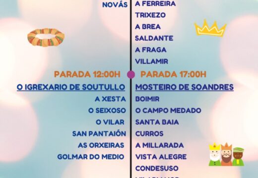 A Cabalgata dos Reis Magos será un percorrido de dous días por todas as parroquias do municipio