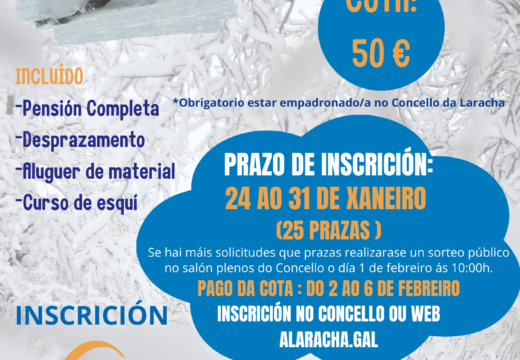 O concello organiza unha viaxe a Leitariegos para practicar esquí dirixida a mozos de 12 a 18 anos