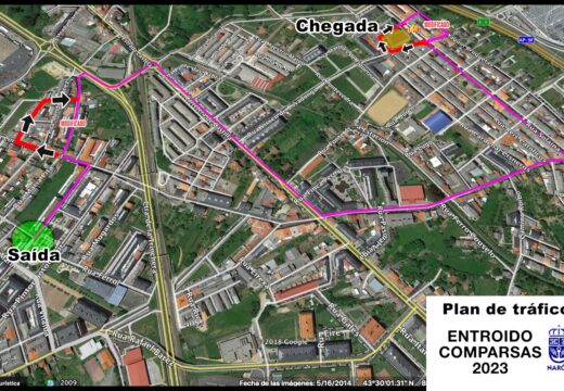 Restricións de tráfico entre A Gándara e A Solaina o sábado ao paso das comparsas do Festival de Entroido