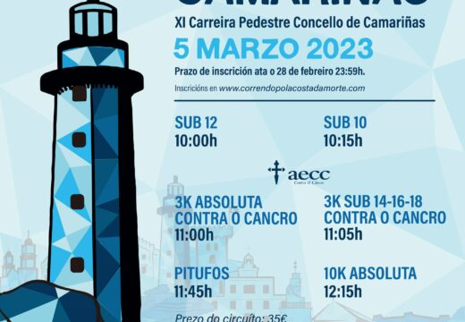 Camariñas abre as inscricións para a súa XI Carreira Pedestre e solidaria dentro do Circuíto ‘Correndo pola Costa da Morte’