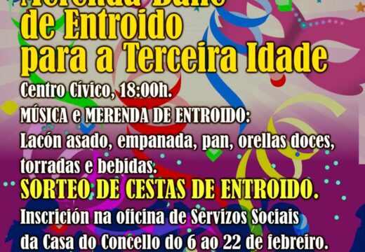 O Concello de Neda suma á programación do Entroido a Merenda-Baile para a Terceira Idade e o Cocido Interxeneracional