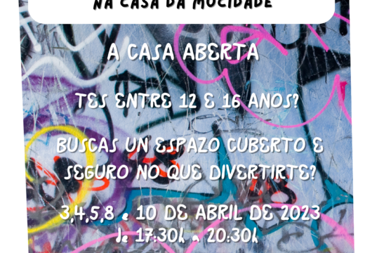 O Concello desenvolverá o proxecto xuvenil “Móvete na Casa da Mocidade” durante Semana Santa