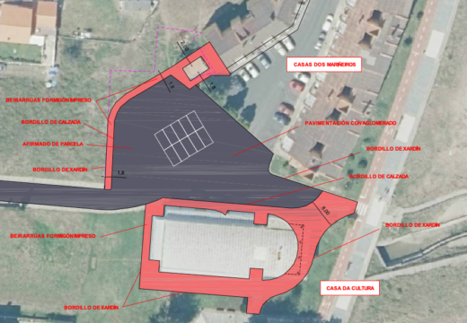 A piques de iniciarse as obras de pavimentación e mellora da accesibilidade na contorna da Casa dá Cultura e a rúa San Xiao