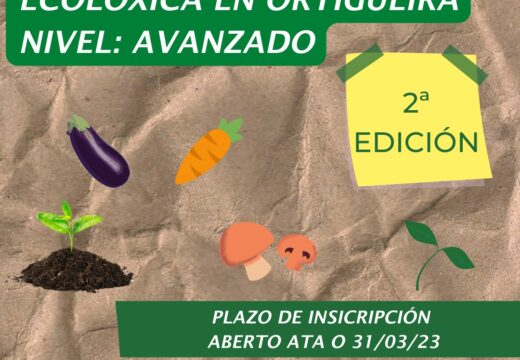 O Concello abre mañá luns o proceso de inscrición para o Curso de Agricultura Ecolóxica nivel avanzado