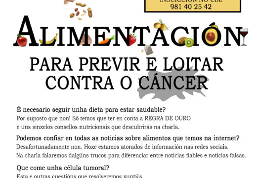 O Centro de San Roque será sede dun curso sobre alimentación saudable para reforzar a prevención contra o cancro