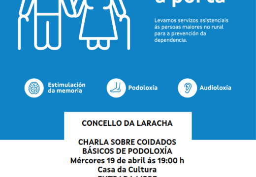 O programa “Coidados Porta a Porta” tamén ofrecerá unha charla sobre coidados básicos de podoloxía