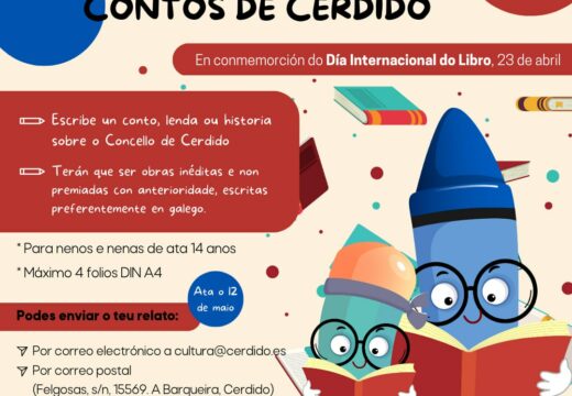 Cerdido organiza o XXIII Concurso de Contos en conmemoración do Día do Libro, que se celebra o 23 de abril