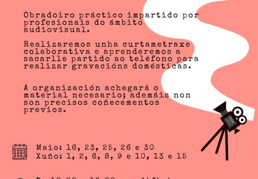 O Concello organiza un taller de cinema con teléfonos móbiles dirixido a persoas de máis de 55 anos