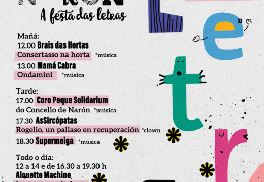 A praza da Lectura acollerá mañá os actos do programa “N de Narón. A festa das letras”