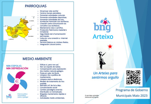 O programa do BNG de Arteixo propón unha batería de medidas para lograr un concello “pensado para as persoas e con mellores servizos”