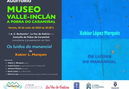 Xabier López Marqués presenta na Pobra o seu libro Os luídos do manancial