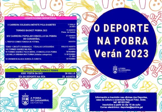 A Pobra conta cunha ampla oferta deportiva para o verán de 2023