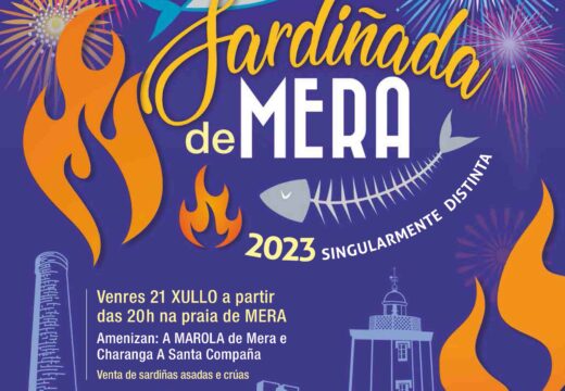 A tradicional sardiñada da praia de Mera celebrarase o venres 21 de xullo