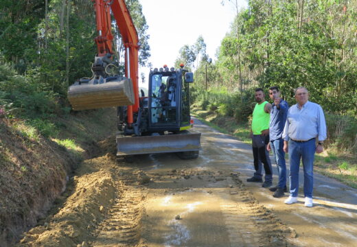 O concello mellora a estrada de Montemaior entre os núcleos de Baiuca e A Pena