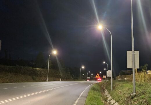 Finalizan os traballos de renovación da iluminación na N-6 ao seu paso por Bos