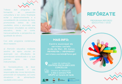 Inicio do programa de reforzo educativo e ocio “REFÓRZATE” 2023 – 24