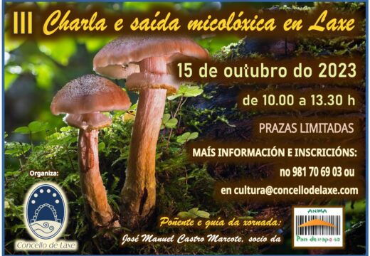 Laxe acollerá a III Charla e saída micolóxica este domingo