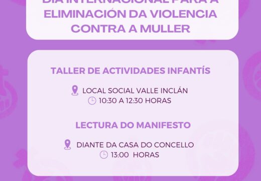 Laxe organiza un obradoiro e a lectura do Manifesto diante do Concello polo 25N