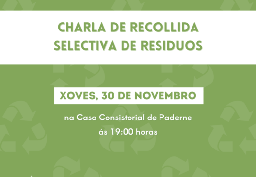 O Concello de Paderne incide na importancia da reciclaxe cunha charla de xestión de residuos