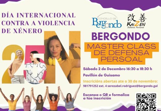 O Concello de Bergondo organiza unha MasterClass de defensa persoal con motivo do 25N