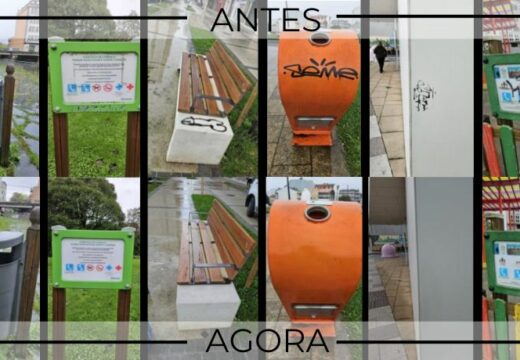 Campaña especial de eliminación de pintadas do mobiliario público