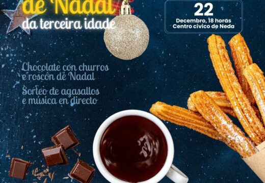 Aberto o prazo para que os maiores se inscriban na Merenda de Nadal da terceira idade de Neda