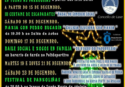 Laxe presenta a súa programación de Nadal coa Cabalgata e a Festa de Reis como principais alicientes