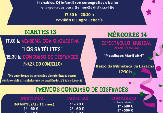 As actividades infantís destacan no programa municipal de Entroido