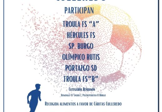 O PP de Culleredo organiza o  II Torneo Solidario de Fútbol Sala categoria benjamín en colaboración con Caritas