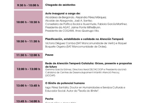 VII Xornadas Interdisciplinarias de profesionais da Atención Temperá