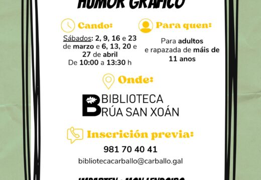 A Concellaría de Bibliotecas organiza un taller de ilustración, caricatura, manga e humor gráfico para maiores de 11 anos