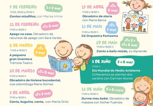 Máis de 350 familias carballesas con peques de cero a seis anos forman parte do programa Apego