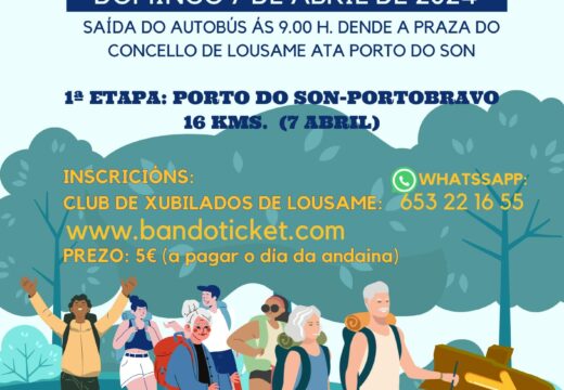 O Club de Xubilados de Lousame organiza unha andaina polo Camiño a Santiago pola Ría de Muros Noia