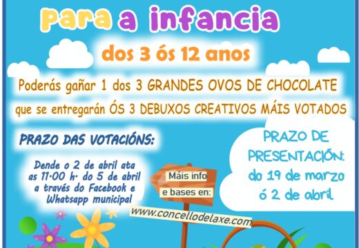 Laxe organiza a IV edición do Certame Creativo de Ovos de Pascua para a infancia esta Semana Santa