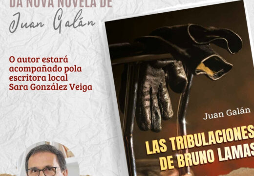 A Casa das palmeiras acolle este venres a presentación da terceira novela de Juan Galán