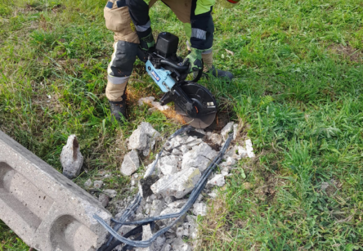 Accidente de tráfico na AC-550 ao seu paso pola parroquia de Miñortos, no Concello de Porto do Son