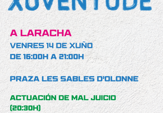 A Laracha acollerá este venres o “Día da Xuventude” na Praza Les sables d’Olonne