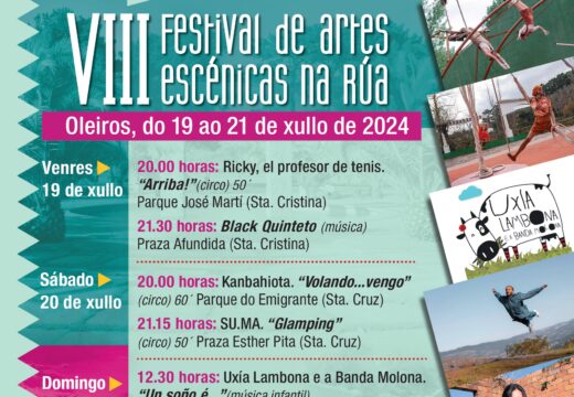 Santa Cruz, Santa Cristina e Mera acollerán o VIII Festival de Artes Escénicas na Rúa