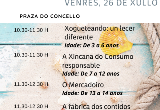 Participa no Verán de lecer consumo, con actividades para nenos/as e mozos/as de 3 a 17 anos