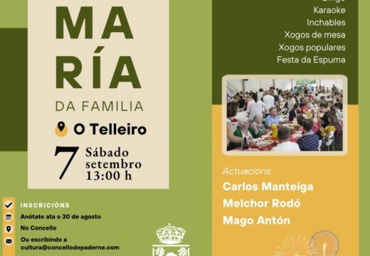 Paderne potencia a Romaría da Familia, a gran festa de fraternidade do municipio, que se celebrará o sábado 7 de setembro